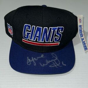 Vintage New York Giants Sports Specialties Script Hat Tyrone Wheatley #28 Signed